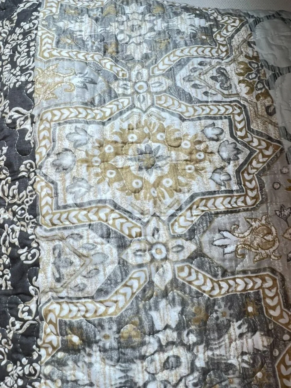 Reversible Kantha Quilt Bedspread Blanket Multicolor King Paisley Floral Bedding